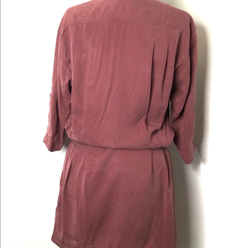 Fossil Elastic Waist Button Front 3/4 Sleeves Opa… - image 3